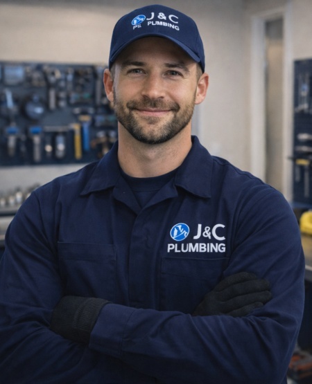 Lead plumbing technician from J & C Plumbing in Indianapolis, IN